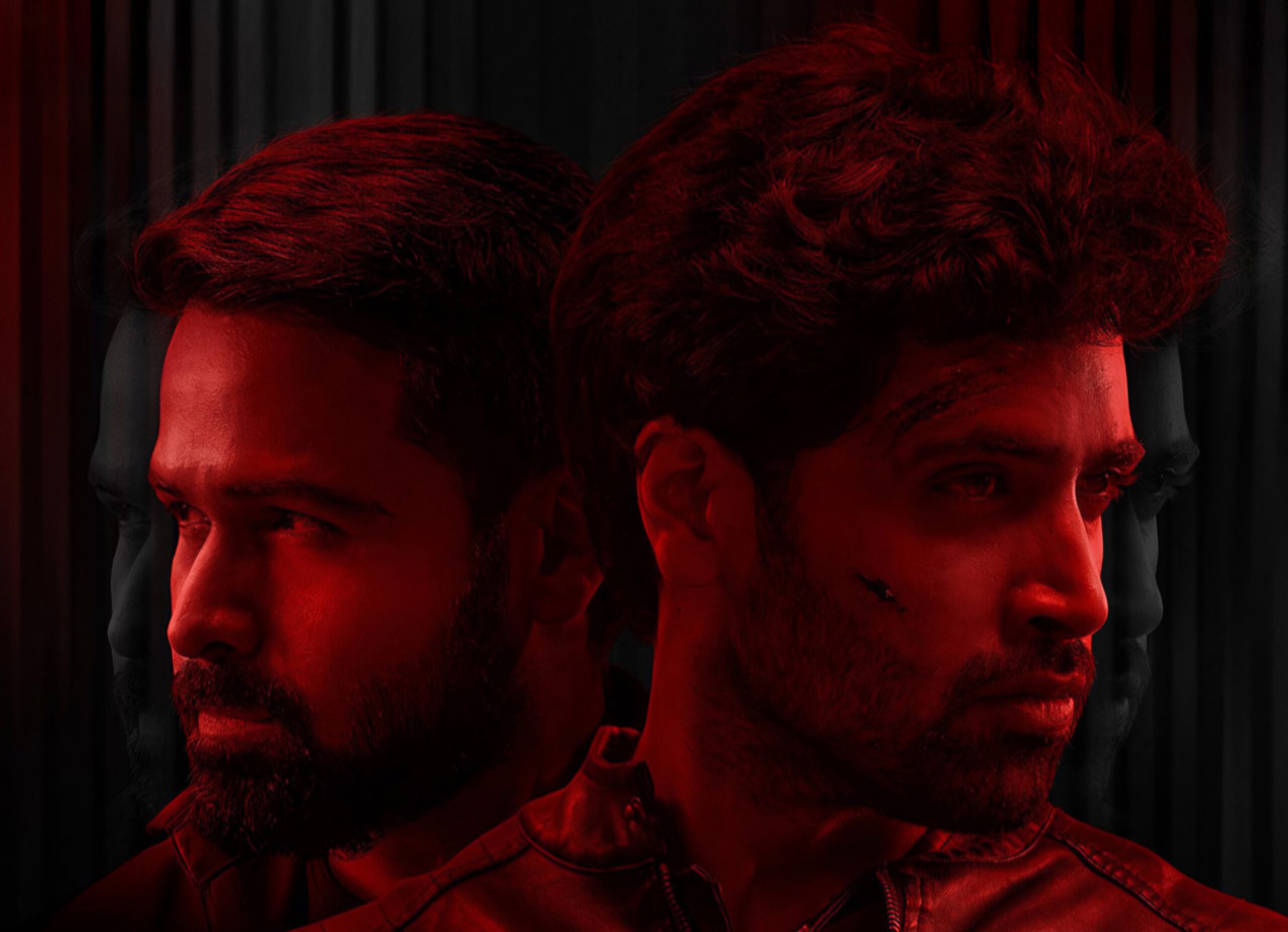 Two people with dark backgrounds.